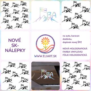 Nové SK-nálepky sú tu! 🇸🇰 Originálny doplnok k novej ŠPZ – v elegantnom horskom motíve 🏔️ teraz aj v holografickej farbe...